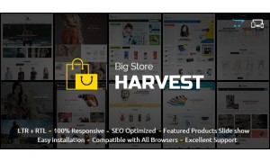 Harvest - Responsive Multipurpose OpenCart Website Design