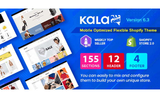 Kala | Customizable Shopify Website Design - Flexible Sections Builder Mobile Optimized