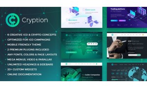 Cryption - ICO, Cryptocurrency & Blockchain WordPress Website Design