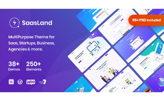 Saasland - MultiPurpose WordPress Website Design for Saas Startup