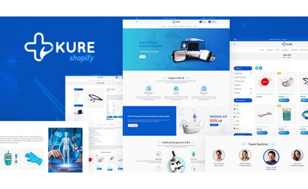 Corona Medical Supplies Shopify Website Design - Kure