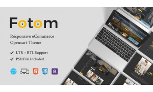 Fotom - Photography Responsive OpenCart Website Design