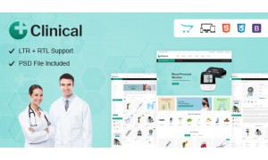 Clinical - Health Medical OpenCart Website Design