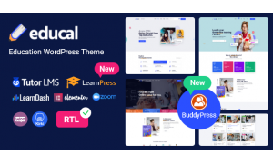 Educal - Online Courses & Education WordPress Website Design + RTL