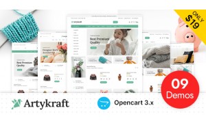 Artykraft - Art and Decor Responsive OpenCart Website Design