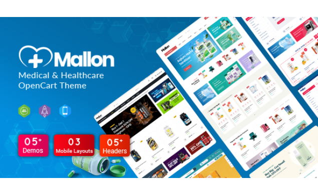 MallOn - Super Fast Medical & Healthcare Stores OpenCart Website Design