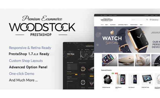 Woodstock - Electronics Store PrestaShop Website Design