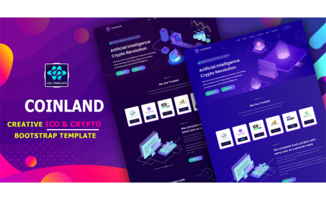 Coinland - ICO & Crypto Bootstrap Website