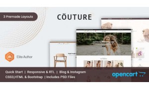 Couture - Clothing and Fashion Opencart Website Design