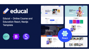 Educal – Online Course and Education React, Nextjs Website