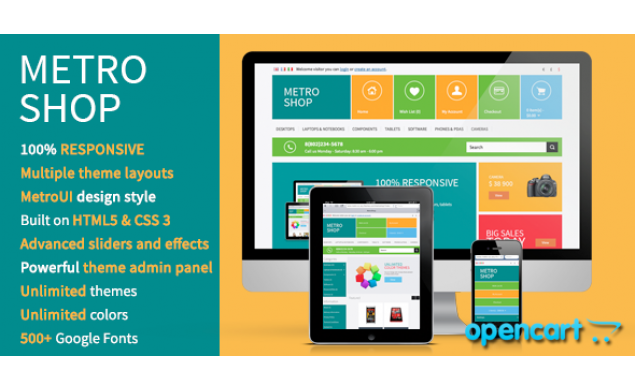 MetroShop - Premium OpenCart web design