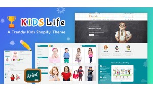 Kids Life - Toys, Children School Shopify Website Design