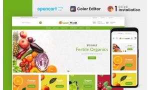 Organic World Grocery Store OpenCart Website DesignUAE