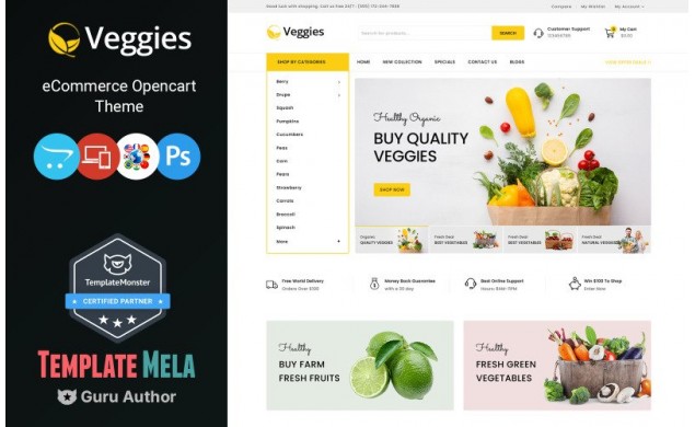 Veggies - Multipurpose OpenCart Website Design - Website DesignMonsterUAE